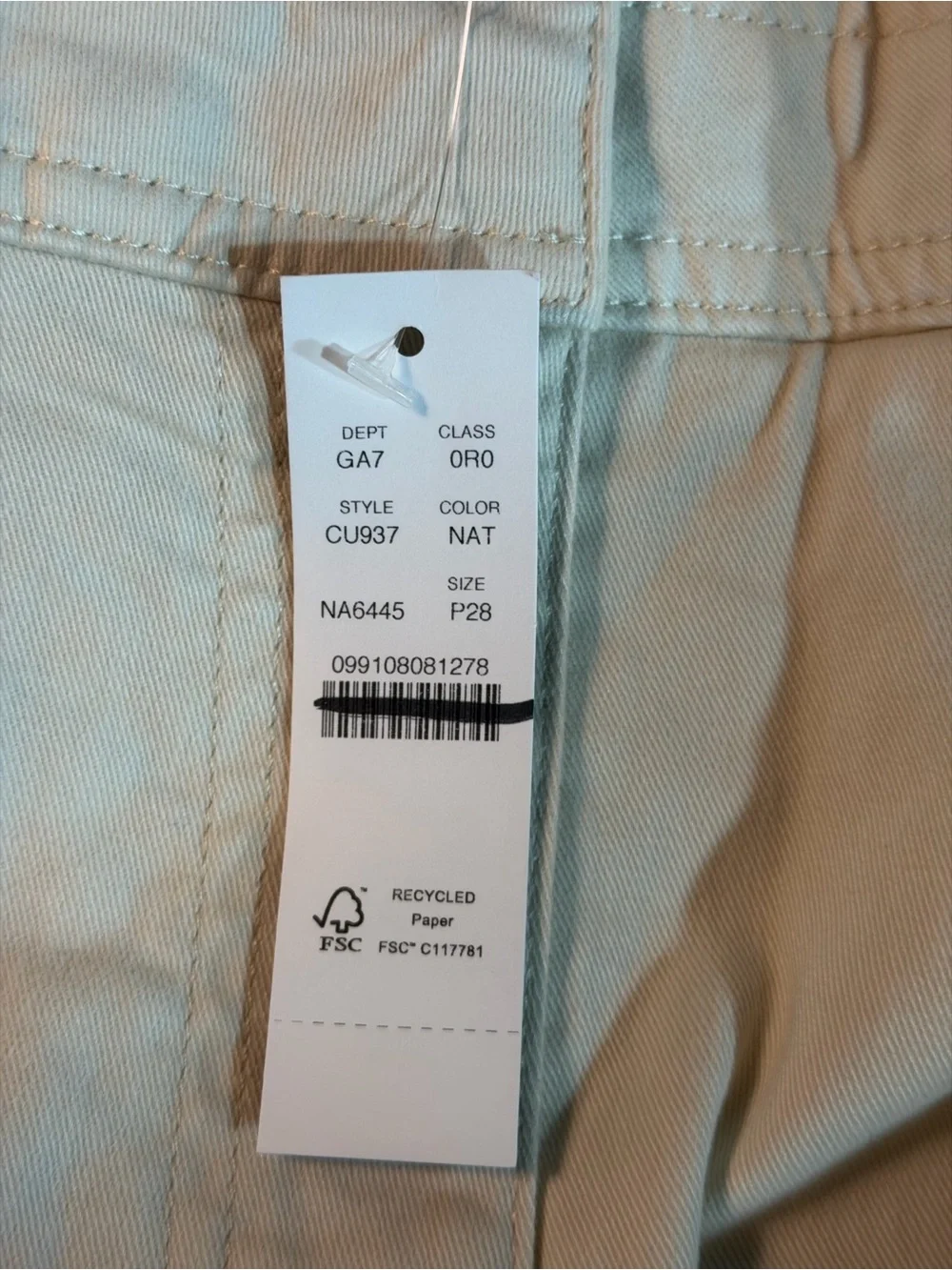 J.Crew Petite wide-leg trouser in chino in natural
